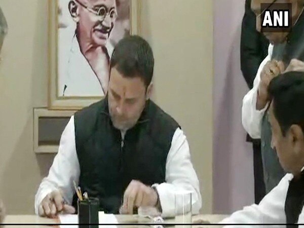 Rahul Gandhi files nomination for Congress President's post
