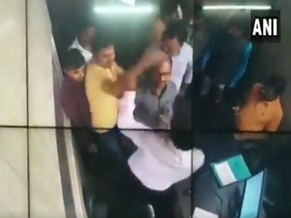 Caught on Cam: BJP MLA, son thrash toll plaza employee Caught on Cam: BJP MLA, son thrash toll plaza employee