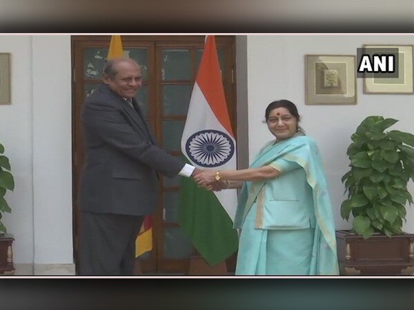Sri Lankan Foreign Minister meets Sushma Swaraj Sri Lankan Foreign Minister meets Sushma Swaraj
