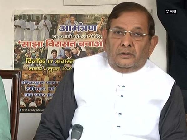 Ready to sacrifice life to save democracy: Sharad Yadav Ready to sacrifice life to save democracy: Sharad Yadav