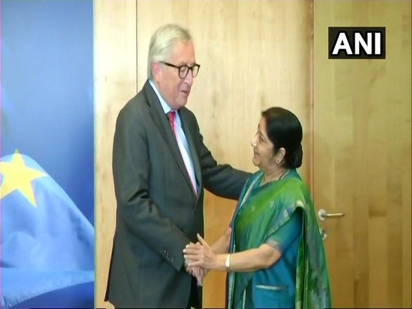 Sushma Swaraj calls on European Commission president Sushma Swaraj calls on European Commission president