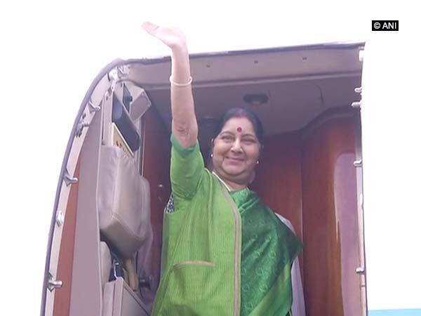Swaraj heads back home after four-nation visit Swaraj heads back home after four-nation visit