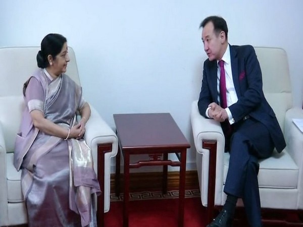 Swaraj visits Buddhist monastery ahead of 6th India-Mongolia meet Swaraj visits Buddhist monastery ahead of 6th India-Mongolia meet