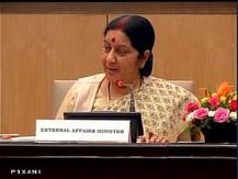 Swaraj meets Iranian counterpart, discusses nuclear deal