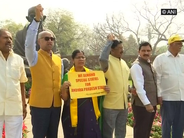 'BJP Talaq talaq talaq': TDP continues protest in Parliament 'BJP Talaq talaq talaq': TDP continues protest in Parliament