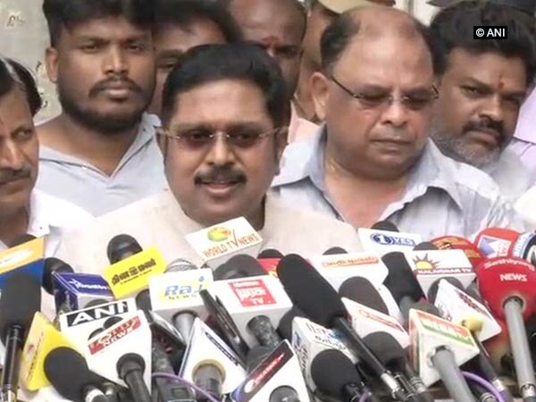 Dhinakaran files nomination for RK Nagar by-polls, says will teach opponents a lesson Dhinakaran files nomination for RK Nagar by-polls, says will teach opponents a lesson