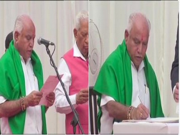 Yeddyurappa sworn-in as Karnataka's 23rd CM Yeddyurappa sworn-in as Karnataka's 23rd CM