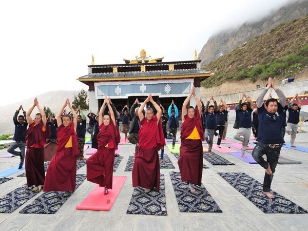 Monks, locals participate in Yoga camp at Muktinath Temple Monks, locals participate in Yoga camp at Muktinath Temple