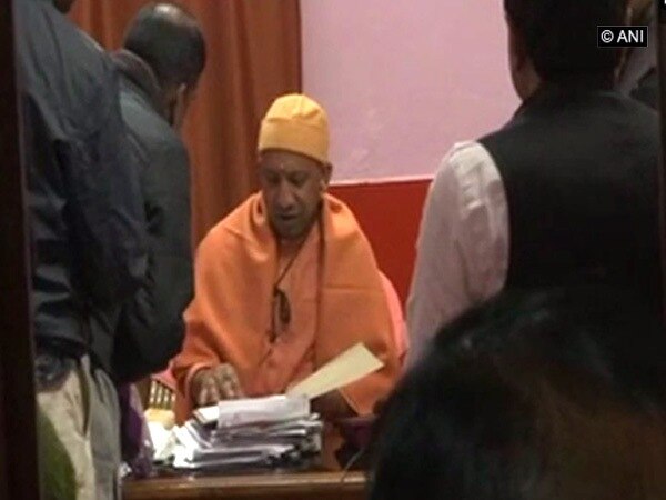 Adityanath holds Janta Darbar in Gorakhpur Adityanath holds Janta Darbar in Gorakhpur