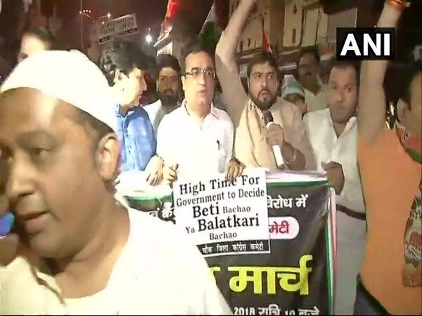 Delhi Congress organises candlelight march over rape cases Delhi Congress organises candlelight march over rape cases