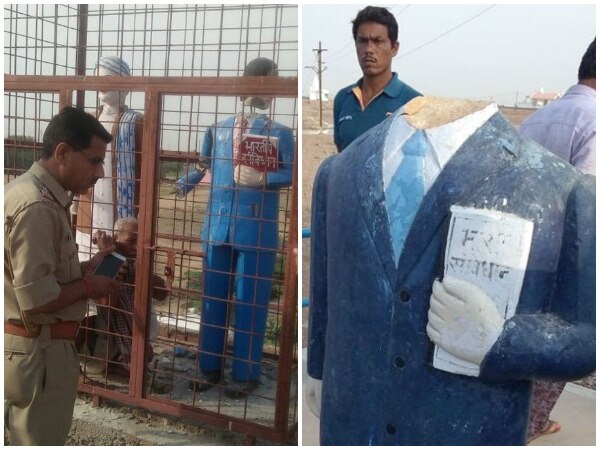 Ambedkar's statues vandalised in Madhya Pradesh Ambedkar's statues vandalised in Madhya Pradesh