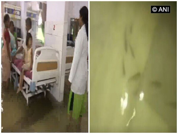 Fishes swim inside waterlogged ICU in Patna hospital Fishes swim inside waterlogged ICU in Patna hospital