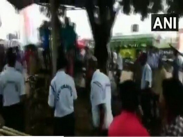 BJP workers attack civic police volunteers near PM Modi's rally BJP workers attack civic police volunteers near PM Modi's rally