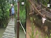 Villagers risk lives in Chikmagalur, cross damaged bridge