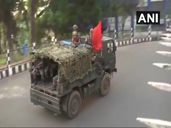 Army conducts fourth flag march in Shillong Army conducts fourth flag march in Shillong