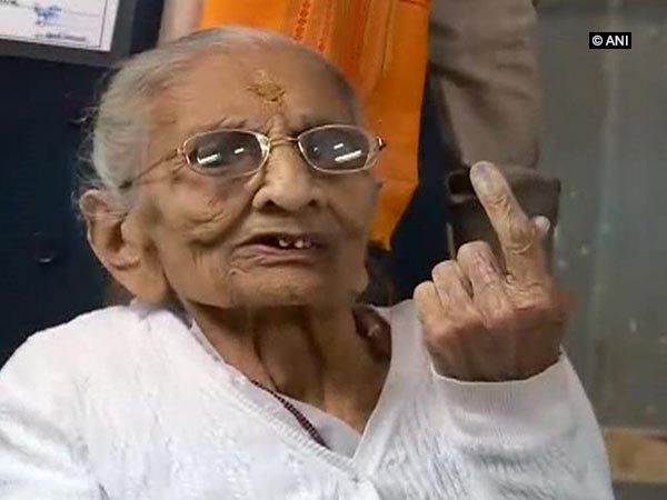 Gujarat polls: PM Modi's mother casts vote