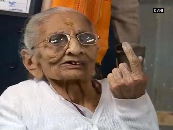 Gujarat polls: PM Modi's mother casts vote Gujarat polls: PM Modi's mother casts vote