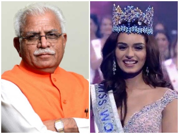 Manohar Lal Khattar congratulates Manushi Chhillar on winning 'Miss World 2017' Manohar Lal Khattar congratulates Manushi Chhillar on winning 'Miss World 2017'