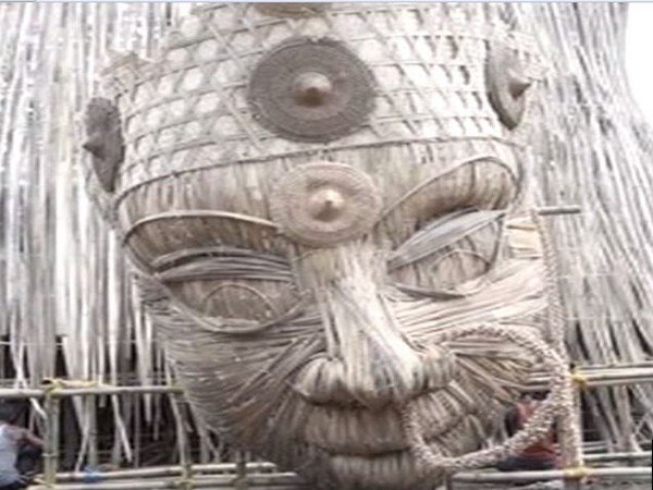 World's tallest bamboo `Maa Durga` idol being made in Assam World's tallest bamboo `Maa Durga` idol being made in Assam