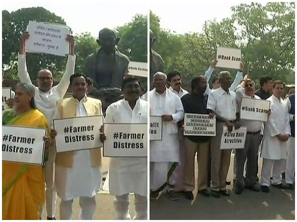 Oppositions join protest in Parliament Oppositions join protest in Parliament
