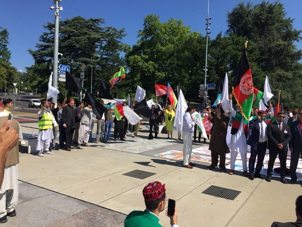 Geneva: Pashtuns protest against Pak Army Geneva: Pashtuns protest against Pak Army