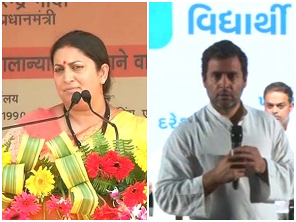 Rahul in Gujarat, Smriti Irani in Amethi: The war of words continues Rahul in Gujarat, Smriti Irani in Amethi: The war of words continues