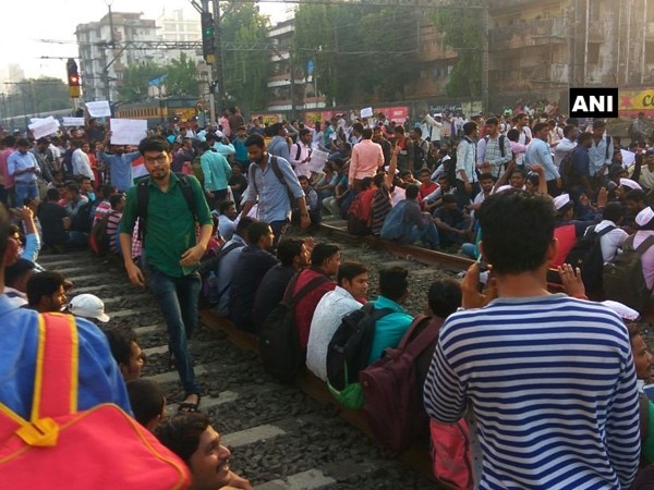 Rail-roko protest: Students stall rail services in Mumbai Rail-roko protest: Students stall rail services in Mumbai
