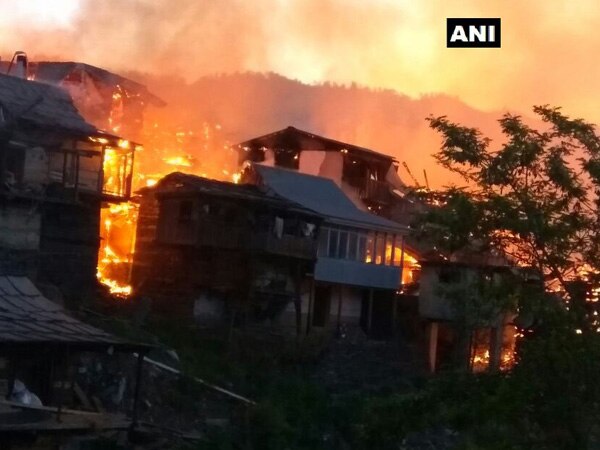 40 houses gutted in Himachal village fire 40 houses gutted in Himachal village fire