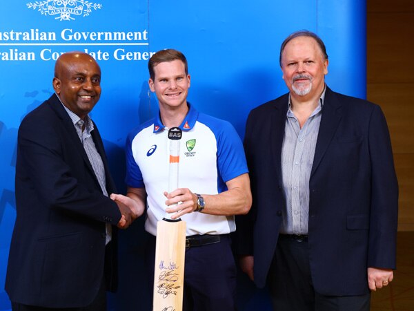 Australian cricket team's bats for charity Australian cricket team's bats for charity