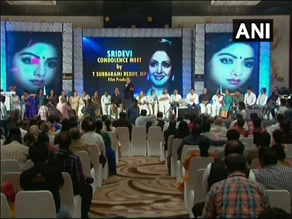 Condolence meeting held for Sridevi in Hyderabad Condolence meeting held for Sridevi in Hyderabad