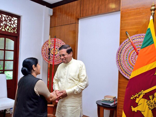 Sushma discusses bilateral and regional cooperation with Sri Lankan President Sushma discusses bilateral and regional cooperation with Sri Lankan President