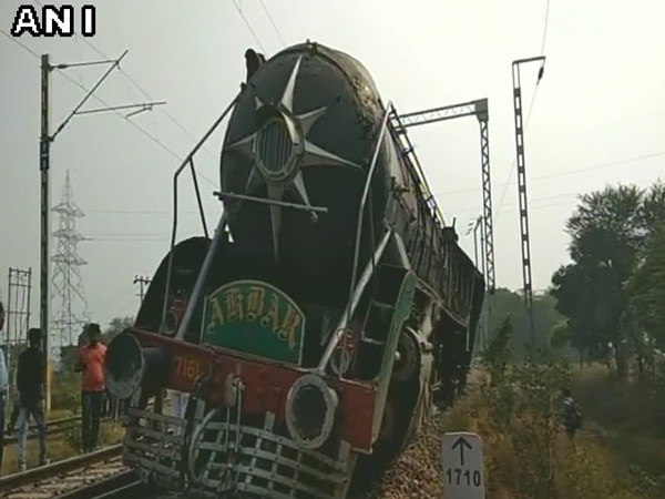 Haryana: With no driver for 2 Kms, train engine derails Haryana: With no driver for 2 Kms, train engine derails
