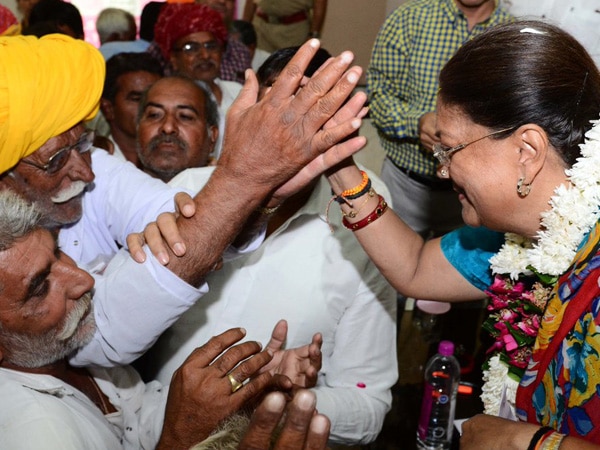 Rajasthan bypolls: Raje sportingly accepts defeat Rajasthan bypolls: Raje sportingly accepts defeat