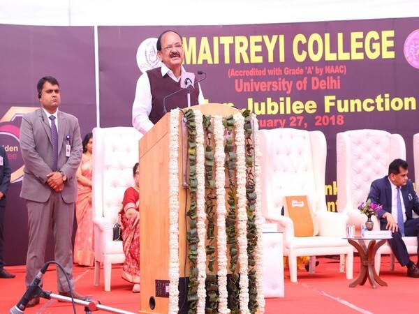 Vice President extols Maitreyi on its golden jubilee Vice President extols Maitreyi on its golden jubilee Vice President extols Maitreyi on its golden jubilee
