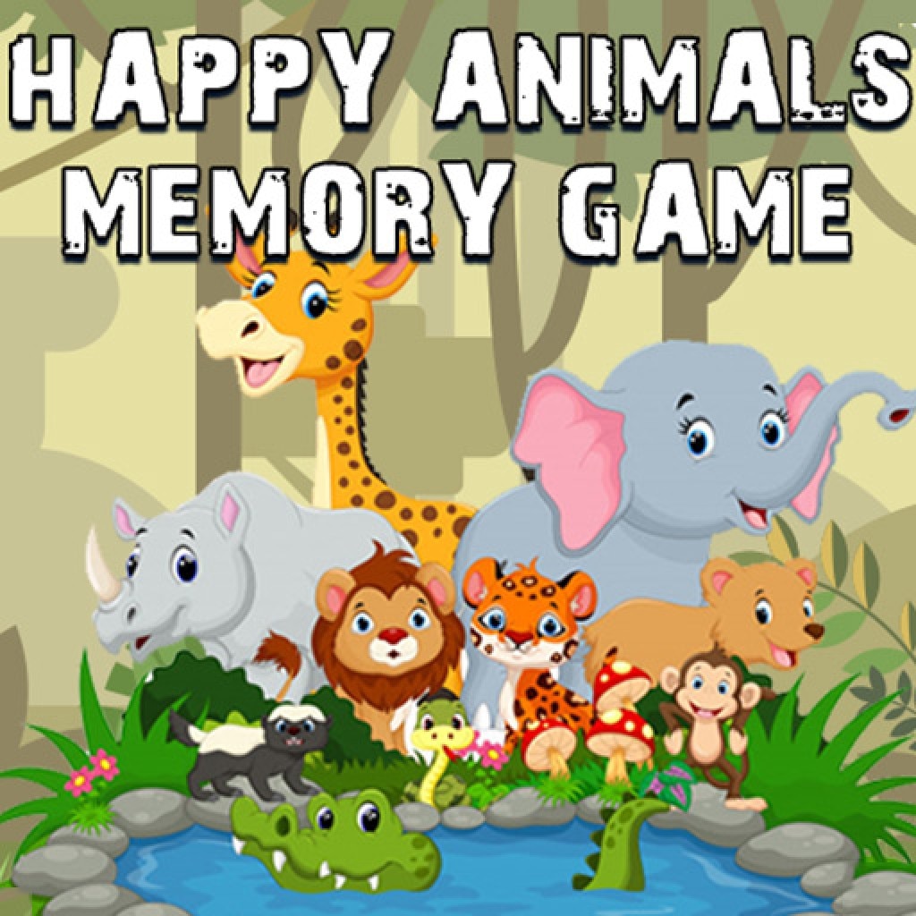 Happy Animals Memory Game