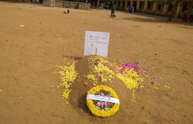 Kerala: Students prepare 'grave' for principal as 'retirement gift', booked Kerala: Students prepare 'grave' for principal as 'retirement gift', booked