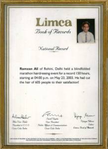 This 'blindfolded' hair stylist holds 4 Limca Book of Records; eyes Guinness record