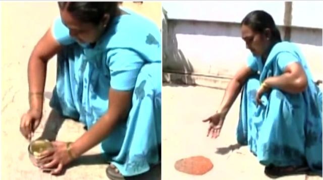 Intense hot weather: Woman makes omelette on ground in Telangana Intense hot weather: Woman makes omelette on ground in Telangana