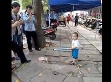 Watch how this toddler defends his 'girl' from men, video goes viral