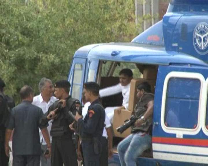 Thousands of litres of water wasted on helipad for Akhilesh Yadav in drought-hit Lalitpur Thousands of litres of water wasted on helipad for Akhilesh Yadav in drought-hit Lalitpur