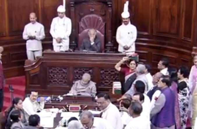 Parliament: Congress protests over Uttarakhand, disrupt Rajya Sabha again Parliament: Congress protests over Uttarakhand, disrupt Rajya Sabha again