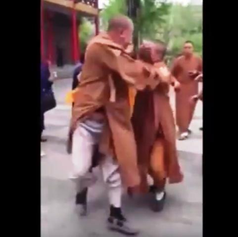 China: Video of Buddhist monks fighting in temple goes viral China: Video of Buddhist monks fighting in temple goes viral