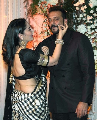 Adorable!: Manyata Dutt Caught Playing With Sanjay Dutt's Moustaches Adorable!: Manyata Dutt Caught Playing With Sanjay Dutt's Moustaches