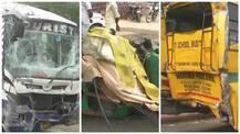 Auto crushed between two buses in Noida; 2 dead