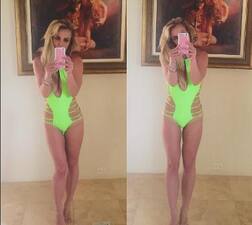 In her 'favourite' new swimsuit, Britney Spears shows off slim figure