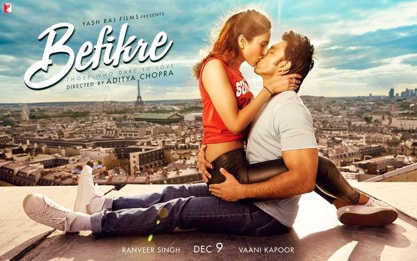 Ranveer Singh, Vaani Kapoor indulge in a french kiss in second poster of 'Befikre' Ranveer Singh, Vaani Kapoor indulge in a french kiss in second poster of 'Befikre'