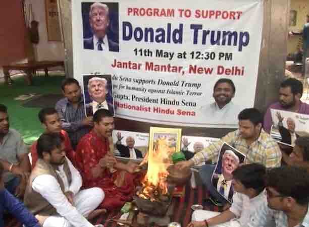Hindu Sena performs havan for Donald Trump 'the saviour of humanity' Hindu Sena performs havan for Donald Trump 'the saviour of humanity'