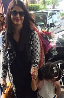 Aishwarya, daughter flaunt black and white in Cannes