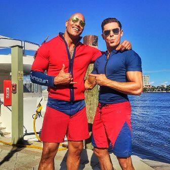 The Rock with Zac Efron