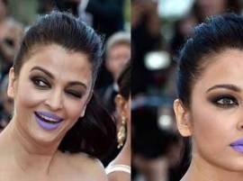 Abhishek feel Aishwarya 'is stunning' with lavender lips at Cannes  Abhishek feel Aishwarya 'is stunning' with lavender lips at Cannes
